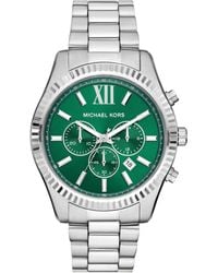 Michael Kors - Lexington Chronograph Stainless Steel Watch 44mm - Lyst