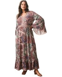 Avenue - Arlo Bell Sleeve Maxi Dress - Lyst