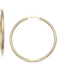 Giani Bernini Large Endless Hoop Earrings In 18k Gold-plated Sterling Silver, 2", Created For Macy's - Metallic