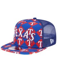 KTZ - Texas Rangers Seeing Diamonds A-frame Trucker 9fifty Snapback Hat - Lyst