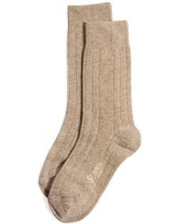 Stems - Lux Italian Wool Cashmere Crew Socks - Lyst
