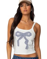 Edikted - Harpa Gingham Bow Tank Top - Lyst
