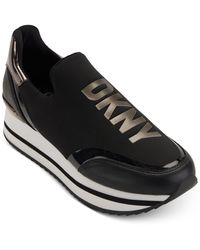 DKNY - Dalla Logo Slip-on Striped Platform Sneakers - Lyst