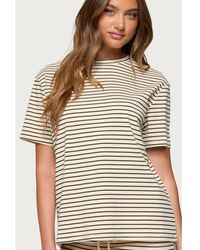 Edikted - Brena Striped Oversized T Shirt - Lyst