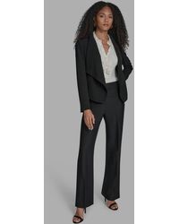 BCBGMAXAZRIA - Padded Shoulder Open Front Jacket - Lyst
