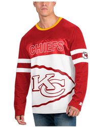 Starter Red, White Kansas City Chiefs Halftime Long Sleeve T-shirt