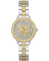 Guess - Quartz Two-tone Stainless Steel Watch 34mm - Lyst