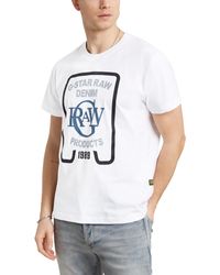 G-Star RAW - Straight-fit Logo Graphic T-shirt - Lyst
