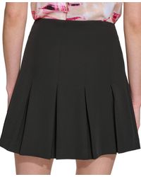 DKNY - Petite Pleated Side-zip Mini Skirt - Lyst