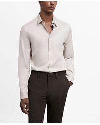 Mango - Super Slim-fit Poplin Dress Shirt - Lyst