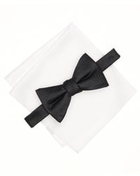 Alfani - Mini-pattern Bow Tie & Solid Pocket Square Set - Lyst