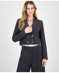 Guess - Joandra Cropped Double-breasted Blazer - Lyst