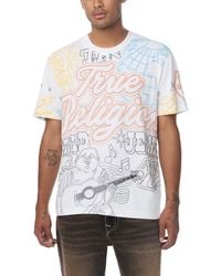 TRUE RELIGION - Logo Tee Graphic Puff-print T-shirt - Lyst
