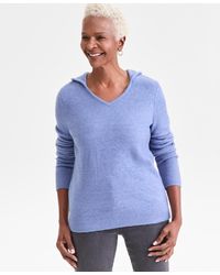 Style & Co. - Luxsoft Split-neck Hoodie - Lyst