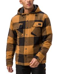 Caterpillar - Plaid Hooded Insulated Flannel Jacket - Lyst