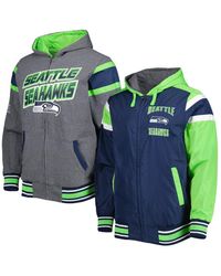 Seattle Seahawks G-III Sports by Carl Banks Lightweight Quarter-Zip Pullover Jacket - College Navy