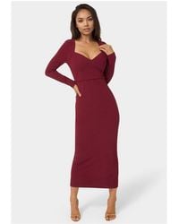 Bebe - Open Back Ankle Dress - Lyst