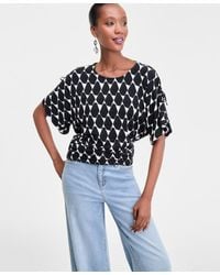 INC International Concepts - Side-tie Animal-print Top - Lyst