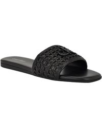 Calvin Klein - Yolla Single Band Flat Slip-on Sandals - Lyst