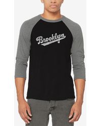 LA Pop Art - Raglan Baseball Word Art Brooklyn Neighborhoods T-shirt - Lyst