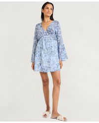 The Good Journey - Cotton Printed Fit & Flare Dress - Lyst