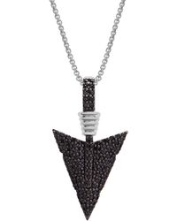 Macy's - Black Diamond Arrow 22" Pendant Necklace (1/2 Ct. T.w. - Lyst