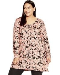 Avenue - Plus Size Leisure Button Tunic - Lyst