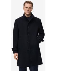 Mango - Wool Funnel Neck Coat - Lyst
