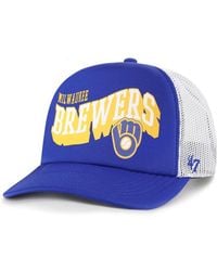 '47 - Milwaukee Brewers Meander Foam Trucker Snapback Hat - Lyst