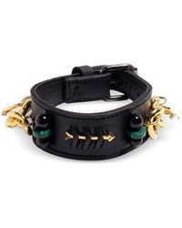 Nectar Nectar New York - 18k Gold-plated Gemstone Faux Leather Wrap Bracelet - Lyst