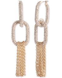 Givenchy - Gold-tone Crystal Pave Chain Statement Earrings - Lyst