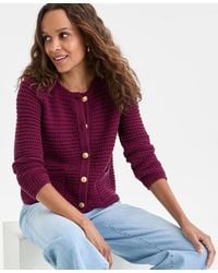 INC International Concepts - Petite Yarn-blend Button-down Cardigan Sweater - Lyst