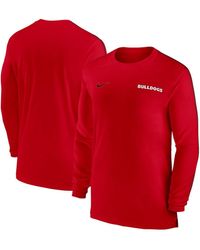 Nike - Scarlet San Francisco 49ers Sideline Coach Uv Performance Long Sleeve T-shirt - Lyst