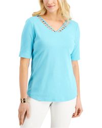 karen scott blouses at macy's