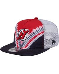 KTZ - Black/red New Jersey Devils Throwback V-dye Adjustable Golfer Hat - Lyst