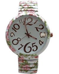 Olivia Pratt - Big Dial Easy Reader Watch Floral Elastic Stretch Band Wristwatch Watch - Lyst