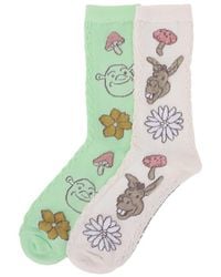 Shrek - Donkey Flora Patterns 2-pair Socks - Lyst