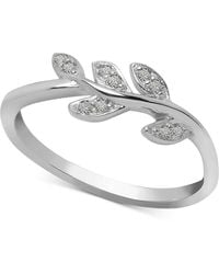 Macy's - Diamond Leaf Vine Ring (1/10 Ct. T.w. - Lyst