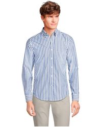 Lands' End - Tailored Fit Essential Lightweight Long Sleeve Poplin Shirt - Lyst