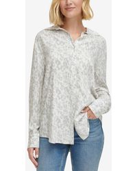 Calvin Klein - Covert Long-sleeve Button-down Easy-fit Shirt - Lyst