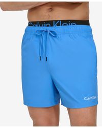 Calvin Klein - Logo Elastic Waist Modern Euro 5" Volley Swim Trunks - Lyst