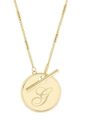 Brook and York - Grace Initial toggle Necklace - Lyst