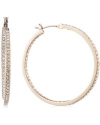 Givenchy - Medium Pave Hoop Earrings 1-1/4" - Lyst