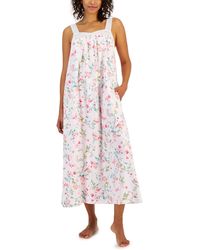 Charter Club - Cotton Floral Lace-trim Nightgown - Lyst