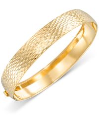 Macy's - Textured Wide Round Flexible Bangle Bracelet - Lyst