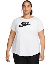 Nike - Plus Size Active Sportswear Essentials Short-sleeve Logo T-shirt - Lyst