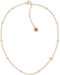 Tommy Hilfiger - Stainless Steel Metallic Orb Station Necklace - Lyst