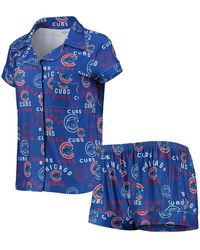 Concepts Sport - Chicago Cubs Flagship Allover Print Top And Shorts Sleep Set - Lyst