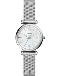 Fossil - Carlie Mini Watch Es4432 Stainless Steel - Lyst