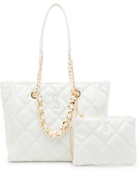 Steve Madden - Katt Faux Leather Quilted Tote - Lyst